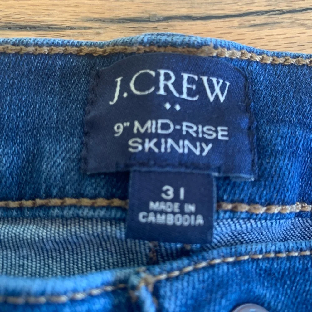 J‎ Crew Mid-rise Skinny Jeans Blue Women’s 31” Preloved